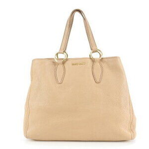 Miu Miu Vitello Carib Beige Tan leather tote bag shoulder REM